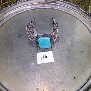 turquoise and silver braclet